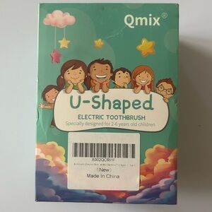 Qmix U-Shaped Electric Toothbrush, Color Blue, Children, kids ages 2-6 years old
